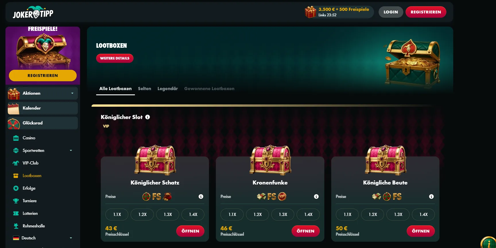 Jokertipp Casino Spiele